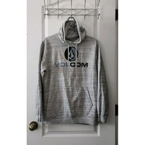 Volcom Men's Blaquedout Pullover Hooded Sweatshirt‎ Pocket Gray Size M